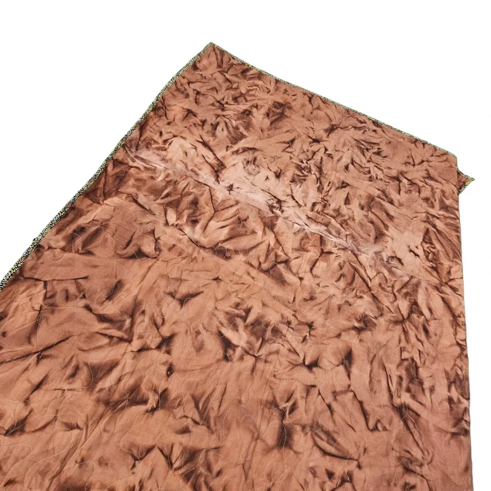 Handmade Log Cabin Quilt Blanket Rustic‎ Farmhouse Brown Throw Grandma Cottage